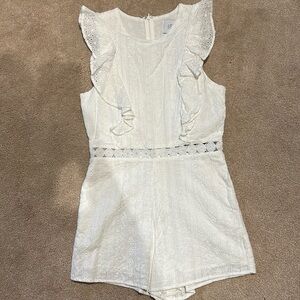 JOA white eyelet romper
